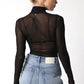Cindy Mesh Turtleneck Top Clothing Pretty Garbage 