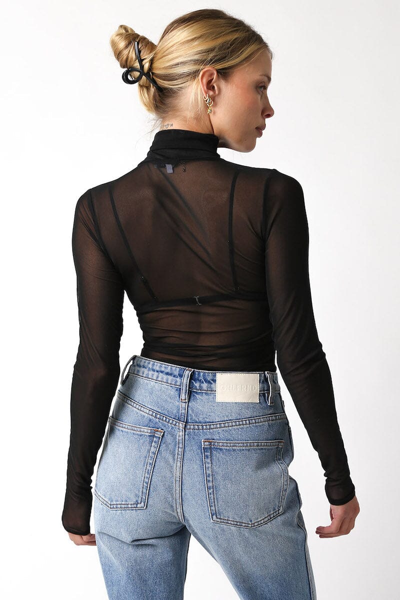 Cindy Mesh Turtleneck Top Clothing Pretty Garbage 