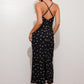 Citra Bow Print Ruffle Maxi Dress Clothing Pretty Garbage 