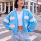 Cloudy with a Chance of Cuteness Puff Cardigan Sweater mure + grand 