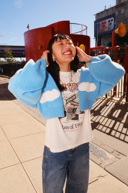 Cloudy with a Chance of Cuteness Puff Cardigan Sweater mure + grand 