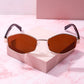 Coastal Metal Frame Sunglasses Sunglasses mure + grand Silver/Rose 