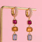 Colorful Crystal Charm Dangle Earrings Earrings mure + grand 