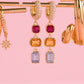 Colorful Crystal Charm Dangle Earrings Earrings mure + grand 