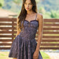 Coralie Polka Dot Print Open Back Mini Dress Clothing Sky to Moon 