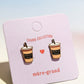 Creative Juice Enamel Charm Stud Earrings Earrings Mure + Grand 