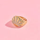 Crystal Clam Shell Stacking Ring Rings mure + grand 