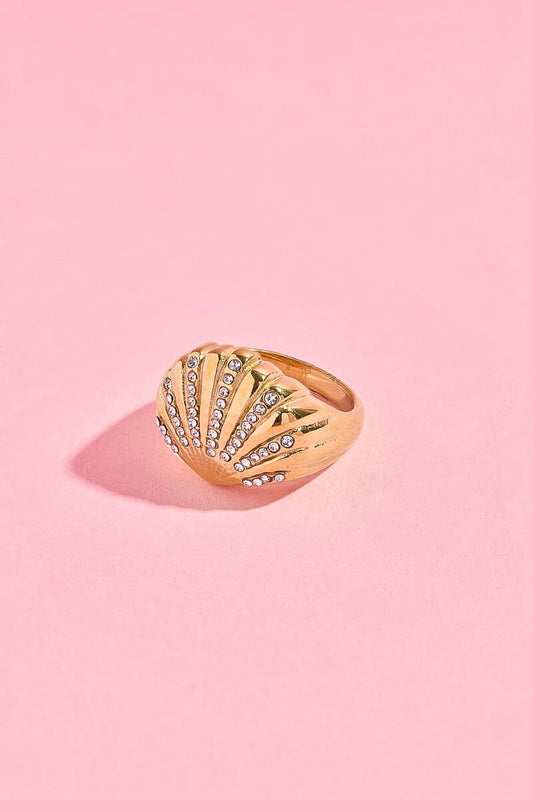 Crystal Clam Shell Stacking Ring Rings mure + grand 