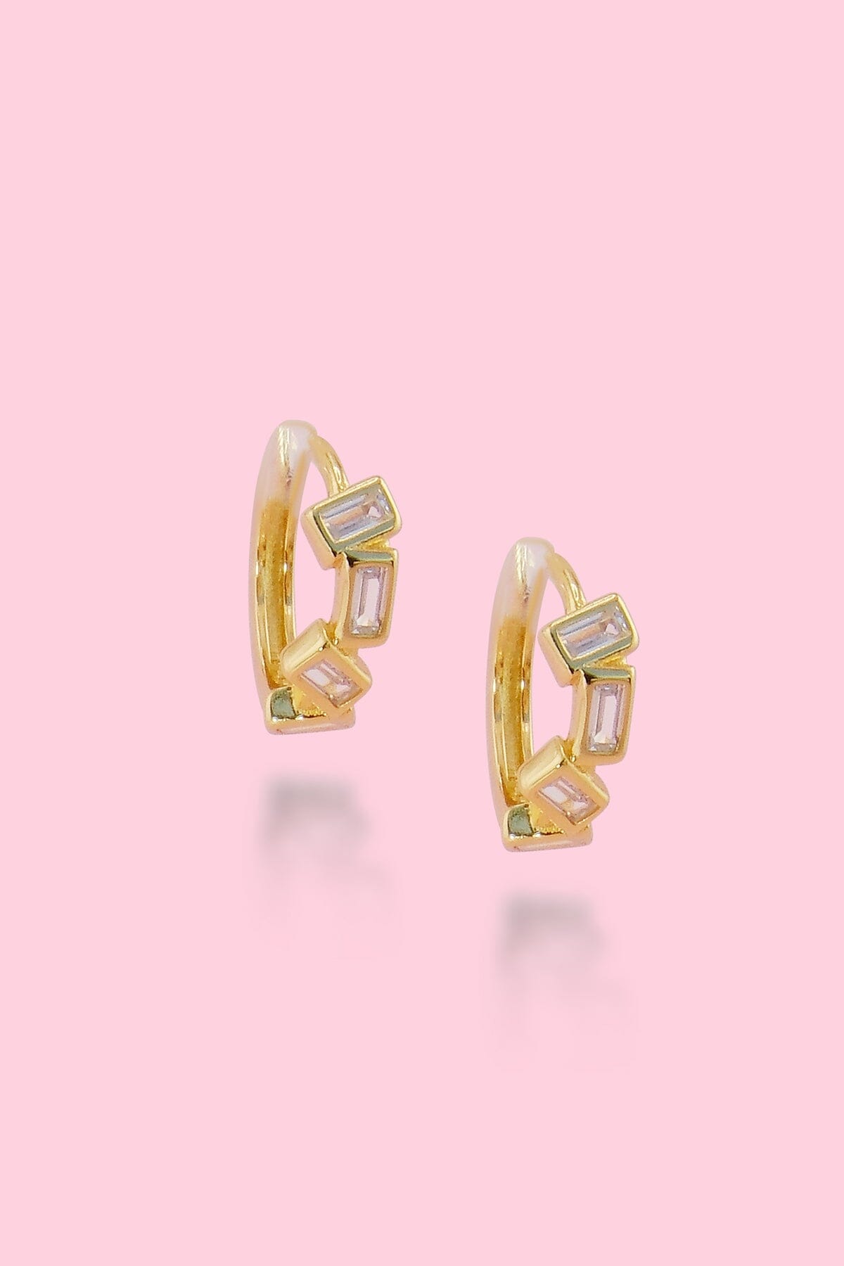 Crystal Cluster Sterling Silver HuggiesMure + Grand