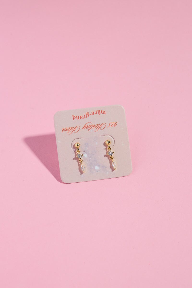 Crystal Drop Sterling Silver Nap EarringsMure + Grand