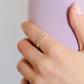 Crystal Stacked Sterling Silver Ring Rings mure + grand 