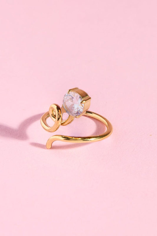 Crystal Tendril Stacking Adjustable Ring Rings mure + grand 