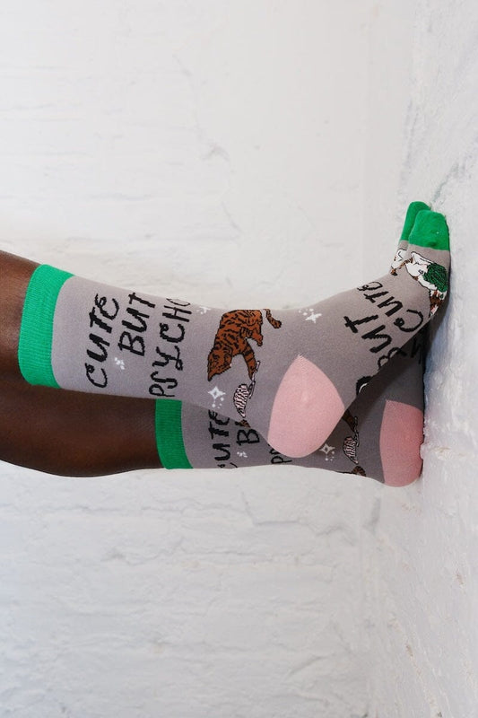 Cute but Psycho, but cute socks Socks Patches + Pins 