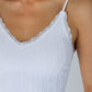 Cynthia Lace Trim Texture Cami Top Top NIKIBIKI 