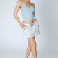 Cynthia Lace Trim Texture Cami Top Top NIKIBIKI 