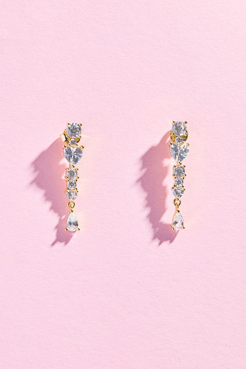 Diamond Dance Sterling Silver Charm Dangle Earrings Earrings mure + grand 