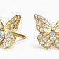 Diamond Pavé Butterfly Sterling Silver Stud Earrings Earrings mure + grand 