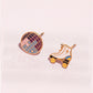 Disco Ball + Skates Enamel Charm Stud Earrings Earrings Mure + Grand 