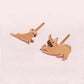 Doggie Yoga Enamel Charm Stud Earrings Earrings Mure + Grand 