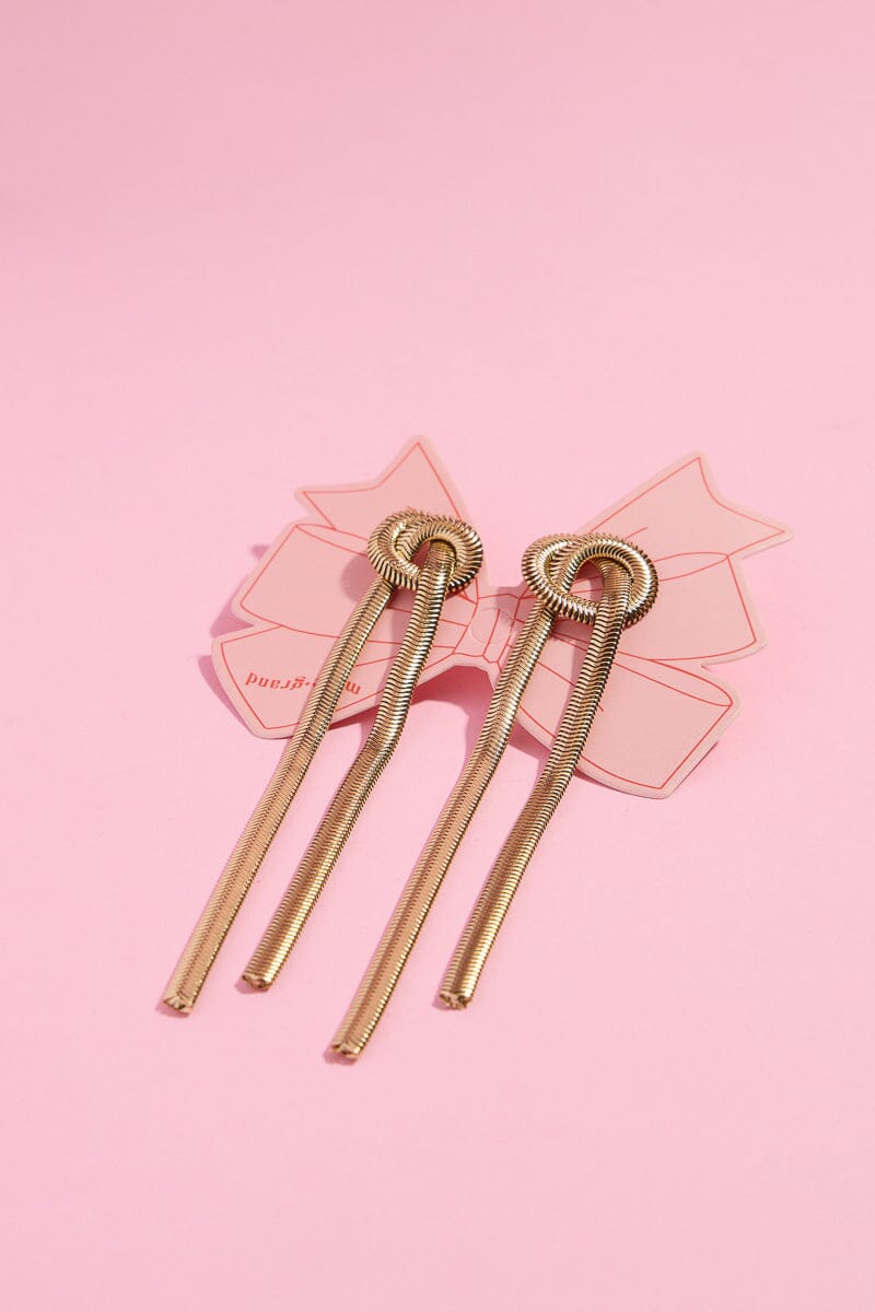 Drop Long Tassel Knotted Statement Earrings Earrings mure + grand 