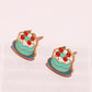 Eat the Cake Enamel Charm Stud Earrings Earrings mure + grand 