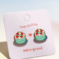 Eat the Cake Enamel Charm Stud Earrings Earrings mure + grand 