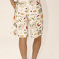 Elegant Dinner Print Casual Shorts Clothing Bailey Rose 