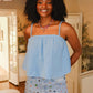 Eliana Flowy Tank Top Clothing Mure + Grand Baby Blue S/M 