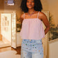 Eliana Flowy Tank Top Clothing Mure + Grand M&G Pink S/M 