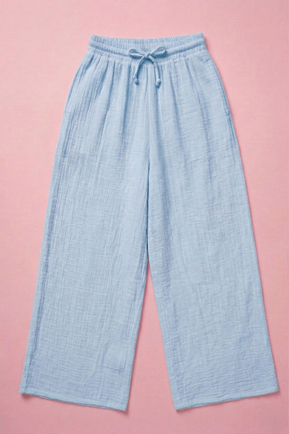 Eliana Wide Leg Pant Clothing Mure + Grand Baby Blue XS 