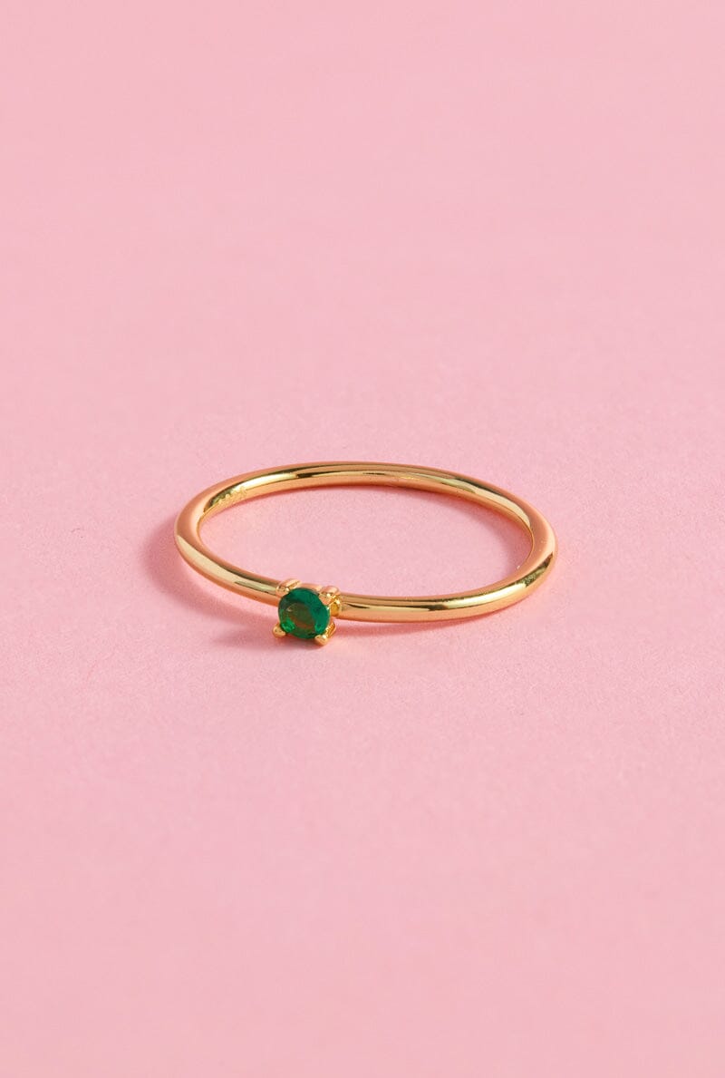 Emerald Oval Sterling Silver Ring Ring mure + grand 