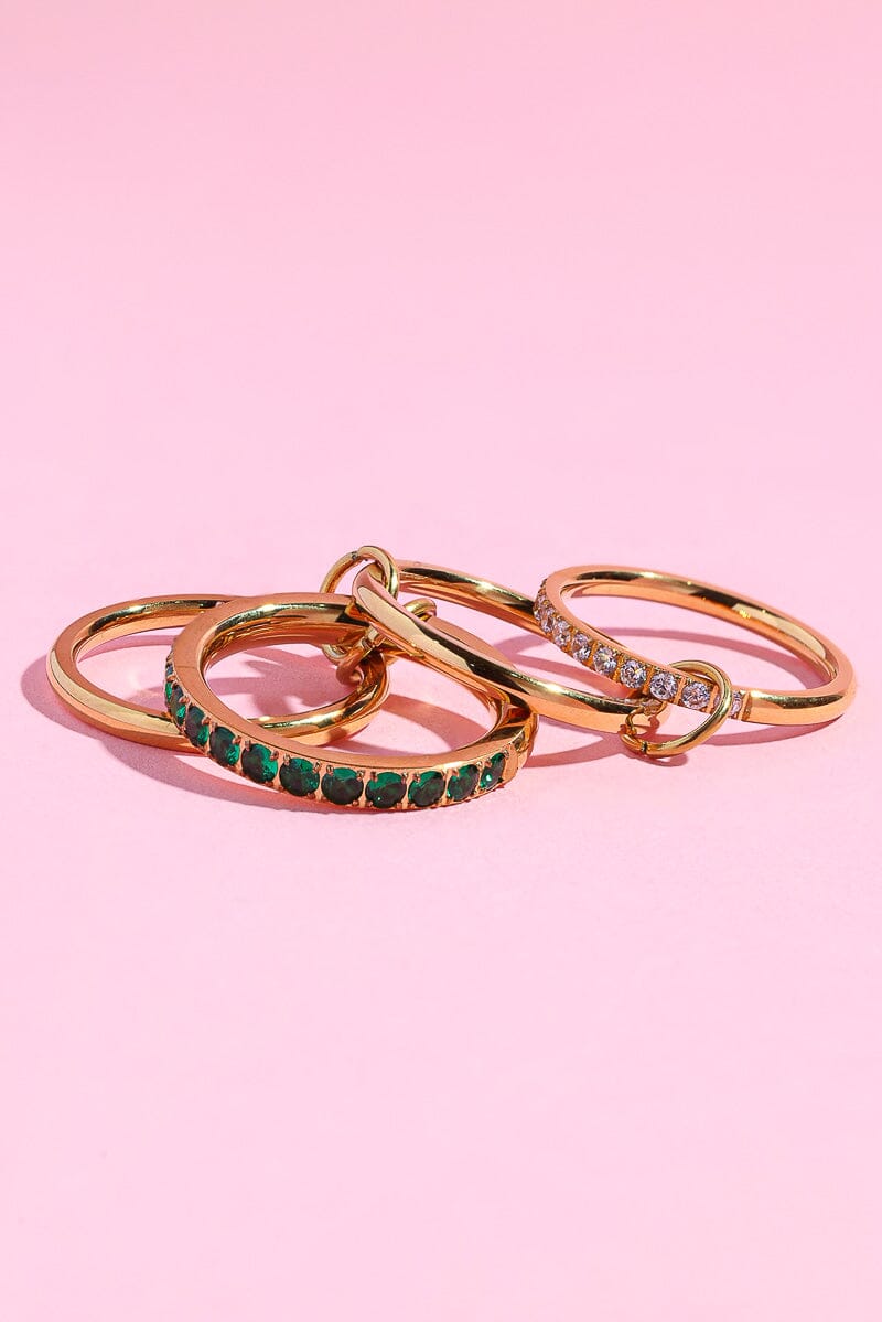 Emerald Queen Stacking RingsMure + Grand