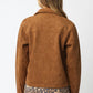 Emma Suede Trucker Jacket Clothing Olivaceous 