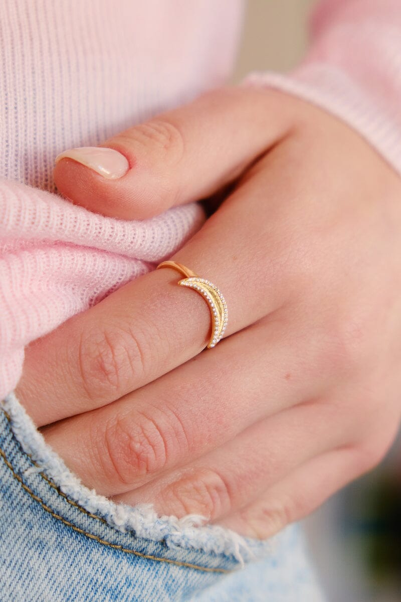 Esme Crescent Sterling Silver RingMure + Grand