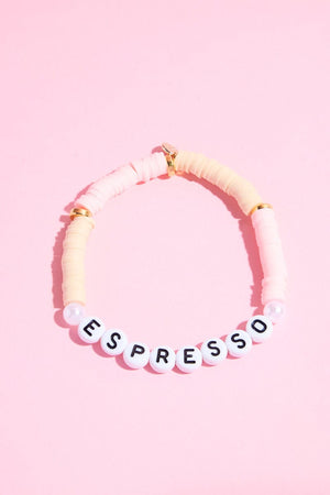 Espresso Inspirational Beaded Bracelet