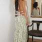 Estella Lace Textured Halter Peplum Top Clothing Sky to Moon 
