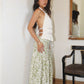 Estella Lace Textured Halter Peplum Top Clothing Sky to Moon 