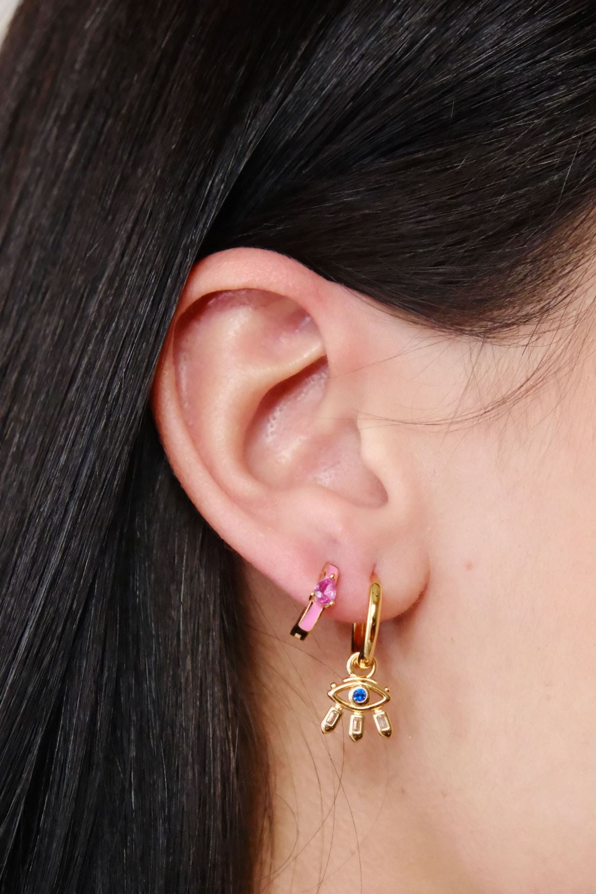 Eye Catching Sterling Silver Charm Dangle EarringsMure + Grand