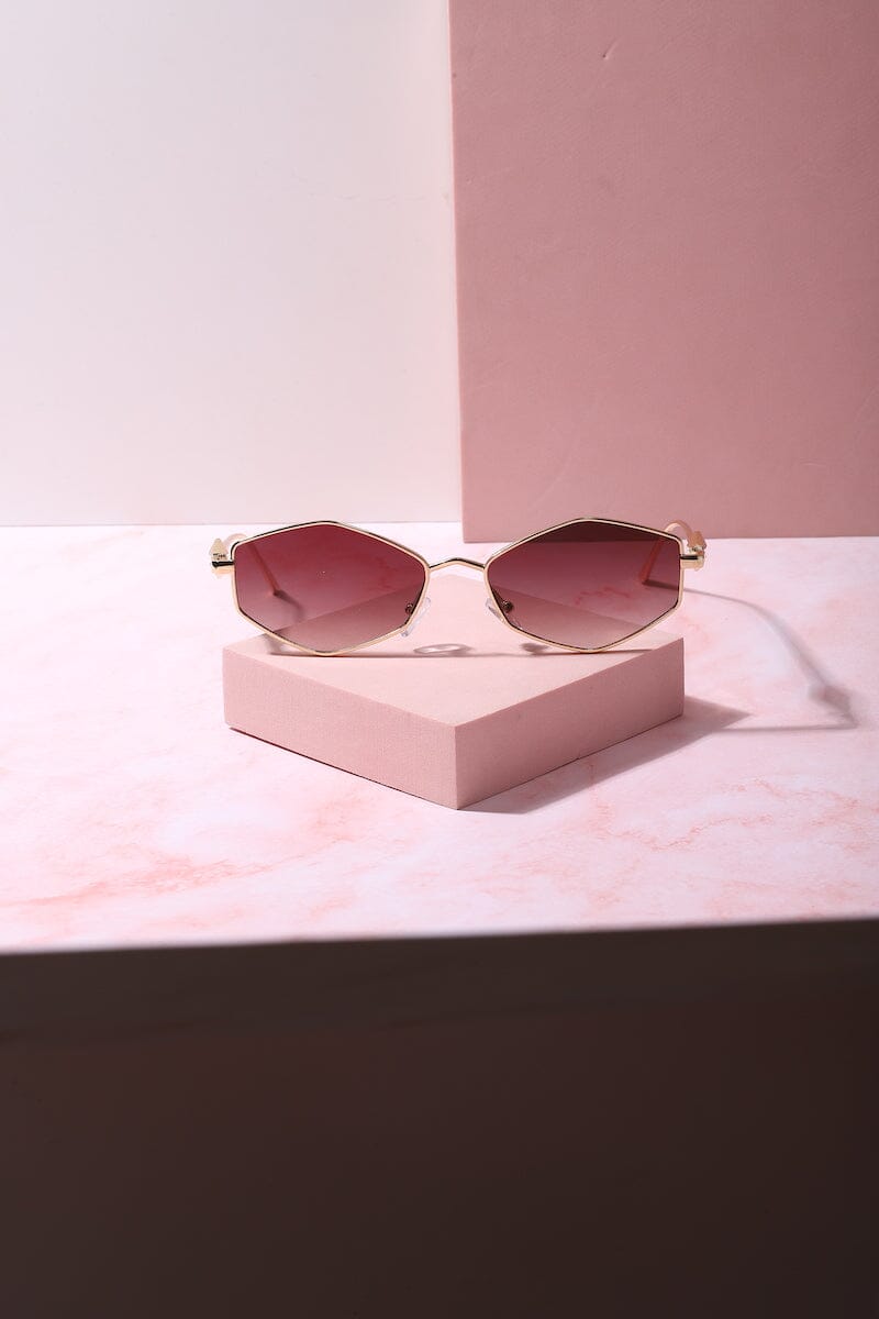 Face Card Small Frame Sunnies Sunglasses mure + grand Gold/Brown 