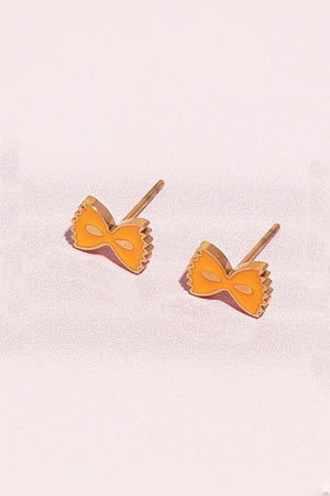 Farfalle Enamel Charm Stud Earrings