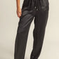 Fariha Drawstring Waist Wide Leg Satin Pants Clothing Hyfve 