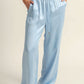 Fariha Drawstring Waist Wide Leg Satin Pants Clothing Hyfve 