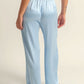 Fariha Drawstring Waist Wide Leg Satin Pants Clothing Hyfve 