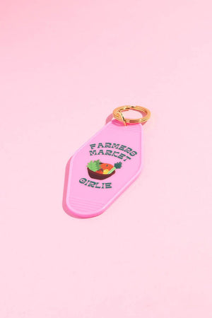Farmers Market Girlie Motel Keychain
