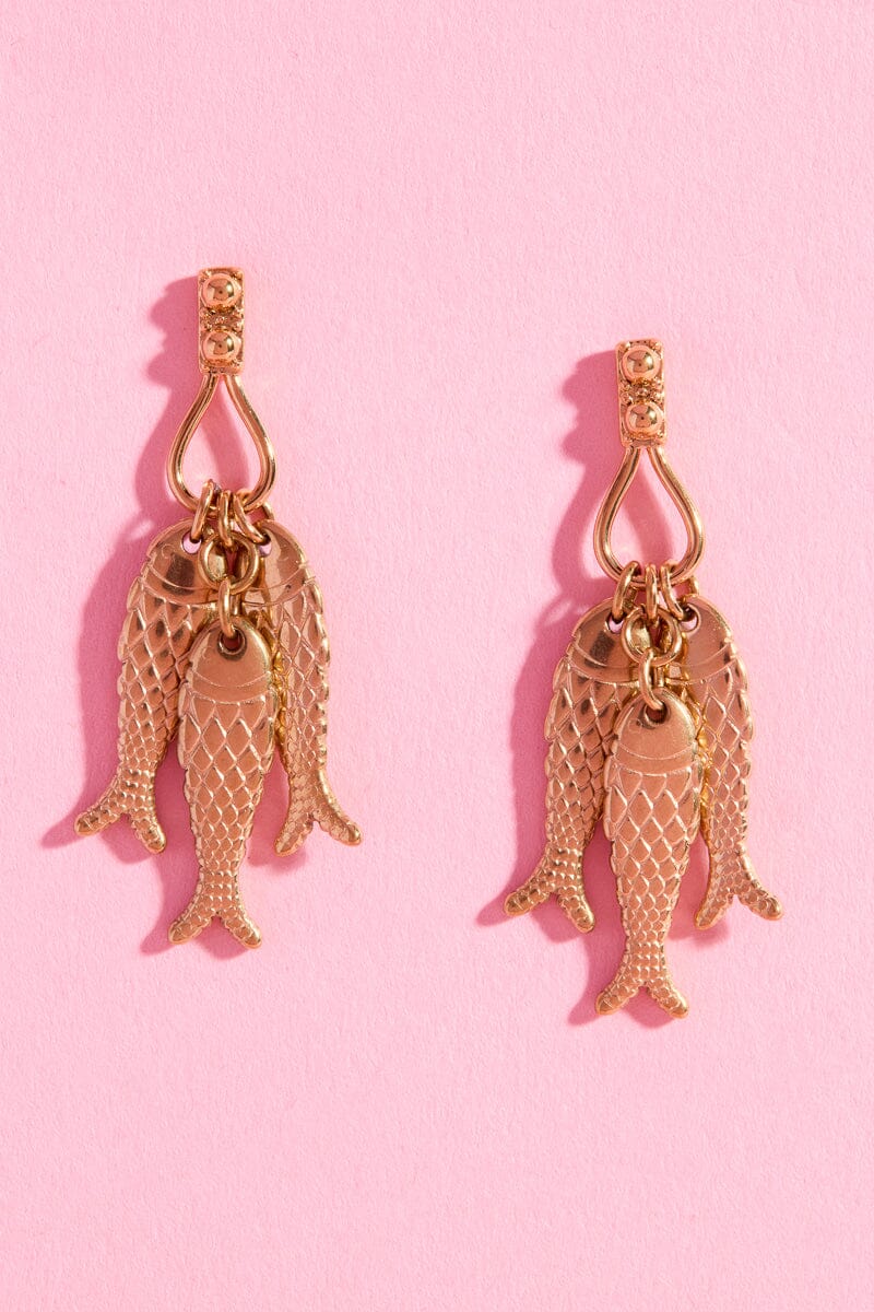 Fishing Charm Dangle Earrings Earrings mure + grand 