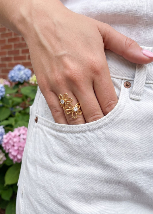 Floral Duet Stacking Ring Rings mure + grand 