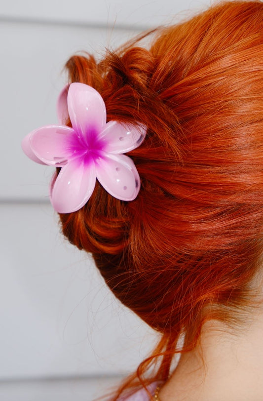 Frangipani Flower Claw Clip Hair Accessory mure + grand 
