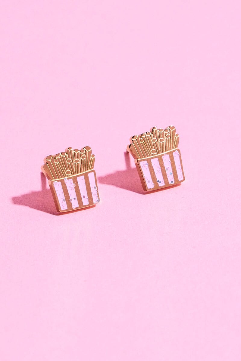 Fries Enamel Charm Stud Earrings Earrings mure + grand 