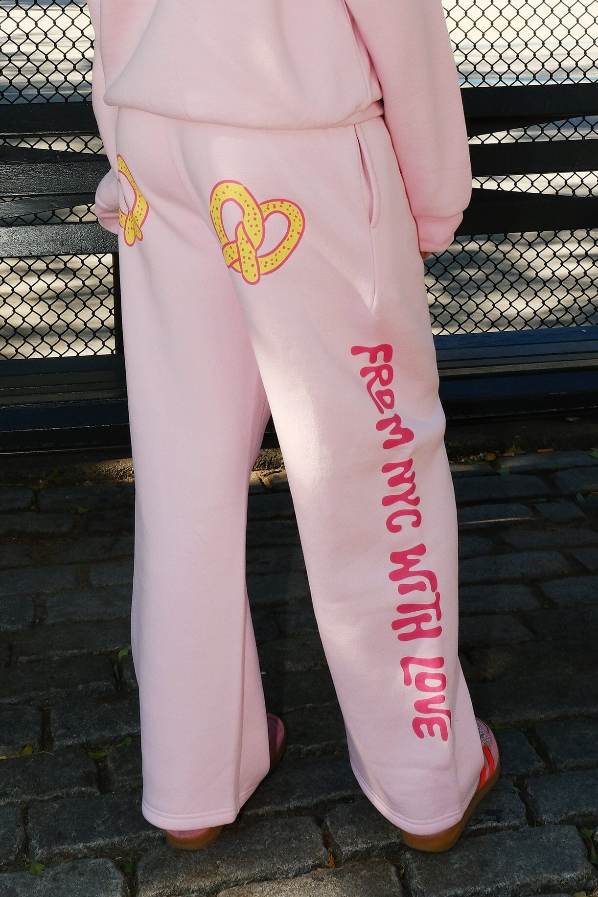 アンドマリー Milky pile heart long pants pink Milky pile heart long pants