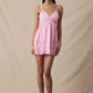 Gabby V-Neck Lace Trim Mini Dress Clothing Sky to Moon 